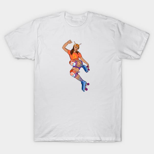 Capricorn Rollergirl T-Shirt by Hotanist